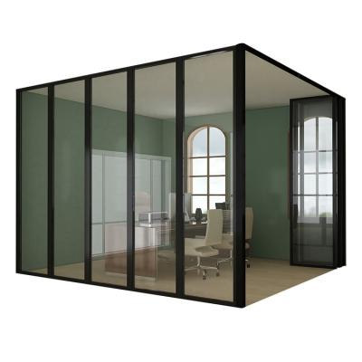 China Hot-selling Movable Bi-folding Glass Partition Aluminum Alloy Folding Screen Door Folding Screen Door for sale