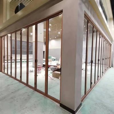 China Exterior folding door luxury office folding screen quality choice style patio aluminum folding interior doors for sale