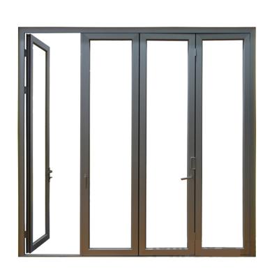 China Customized Modern Aluminum Folding Door Entry Bifold Sliding Glass Doors Design Sliding Folding Door for sale