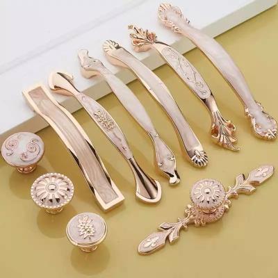 China Modern Furniture Handles Pastoral Ceramic Pumpkin Cartoon Modern Cabinet Drawer Door Handle for sale