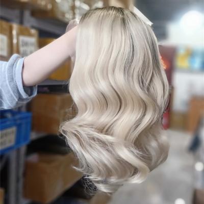 China Good Sales Human Hair Natural 100% Virgin Human Hair Lace Frontal Wig Customized Logo White Women Body Wave Lace Front Wig Fast Delivery for sale