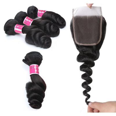 China Natural Brazilian Hair Wig 3 Bundles With Closure Grade 12a Wholesale Price for sale