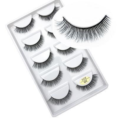 China Soft/Curly/Comfortable/Convenient/Easy To Wear 3DX Mink Lashes Wholesaler 5 Pairs False Mink Eyelashes Lashes Wholesaler for sale