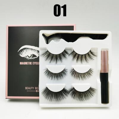 China Soft/Curly/Comfortable/Convenient/Easy To Use Hard Ultrathin Magnetic Eyelashes New Fashionable Magnetic Reusable Magnetic Silk Lashes Synthetic Lashes for sale