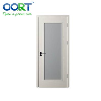 China Sound Insulation Panel High Quality Glass Paint Less Unpainted Composite Wood Door for sale