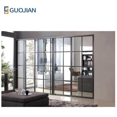 China Australia modern standard double glazed upvc sliding doors with clear white glass interior doors for sale