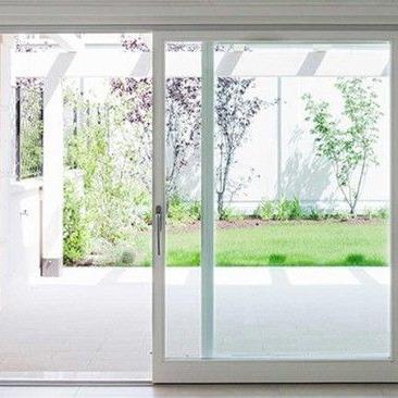 China Folding Screen China Suppliers Special Design Tempered Glass Double Panels PVC Sliding Window for sale