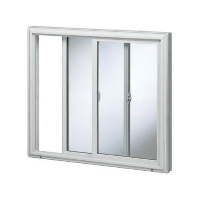 China Folding Screen PVC Frame Vinyl White Double Hung Windows Low E Glazed Vertical Sliding Window With Mosquito Net for sale