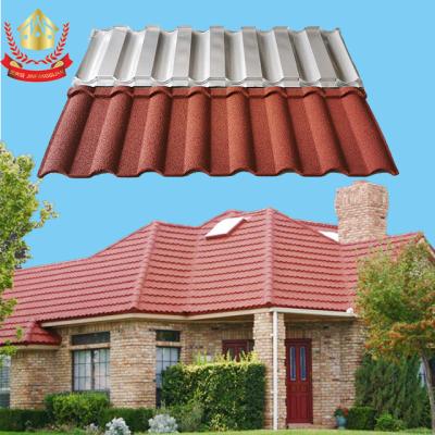 China EUROPEAN Guangzhou roof tile price light stone coated metal roof tiles color roofing tile for villa for sale