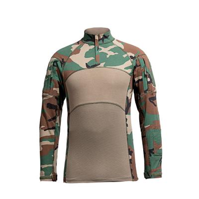 China Breathable Ripstop China Factory Wholesale T/C 65% Polyester 35% Cotton Army T-shirtprint Military Shirt for sale