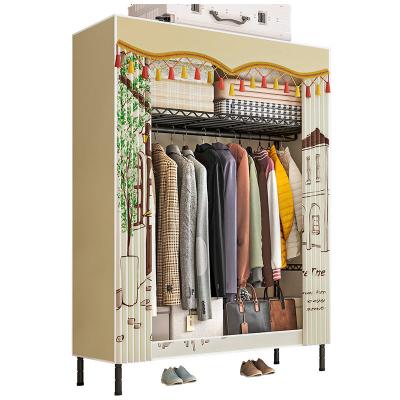 China Portable Sliding Double Door Storage Wardrobe Metal Almirah Single Cabinet (Other) Bedroom Cloth Adjustable Wholesale Wardrobe for sale