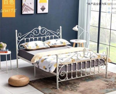 China (Others) European Hot Selling Modern Adjustable Princess Iron Bed Metal Frame Steel Frame Metal Single Beds Double for sale