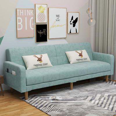 China Folding Cool Rental Sofa Cloth Small Sofa Covers Small Apartment Family Living Room Bedroom Apartment Cooling Fabric Sofa Bed for sale