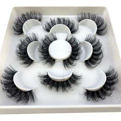 China Wholesale Natural Feather False Eyelashes Long Bulk Cruelty 100% Mink Hair Full Strip Fluffy Handmade Free 25mm 3D Mink Lashes for sale