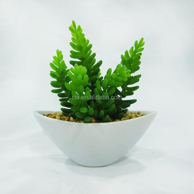 China Artificial Succulents Bonsai For Home And Restaurant Decor Artificial Potted Plant Plant In Factory Price Wholesale Ceramic Bonsai Artificial Succulent for sale