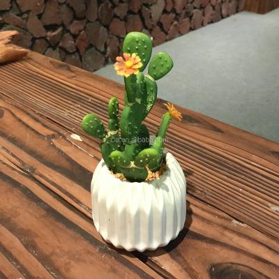 China Indoor Home Decorative Fake Cacti Desert Indoor Plants Flower Cactus In Pot for sale