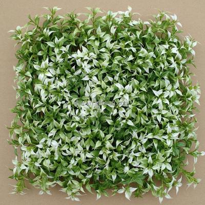 China Hedge Fencing Decoration Wall Landscaping Dense Plastic Indoor Green Artificial Shrub Leaves Grass Mat Hedge For Sale for sale