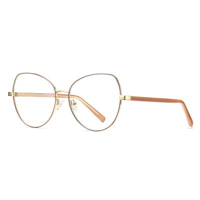 China Reading glasses Gray Jack High Quality Metal Eyeglasses sight anti blue light blocking glasses around fashion optical sight for women for sale