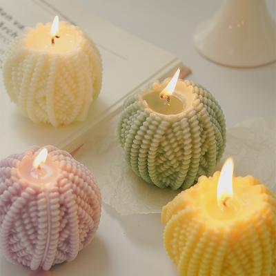 China New Weddings Wool Ball Shape Wedding Party Decor Bath And Body Candles Home Aromatherapy Candle for sale