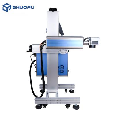 China Laser Marking Industrial Fly Batch Number Lazer Coder UV Laser Marking Machine For Plastic Pipe for sale