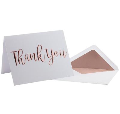 China Europe Amazon Hot Selling WeddingThank You Card Gold Foil Thank You Cards Custom With Logo for sale