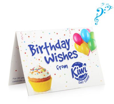 China Europe Cheap Price Custom Music Cards, Musical Greeting Card with Sound Chip, Happy Birthday Cards Song for sale