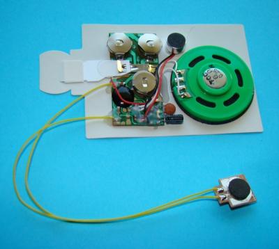 China Re-recording by Built-in MIC Recordable Card Module, Sound Modules for Wholesale Greeting Cards for sale