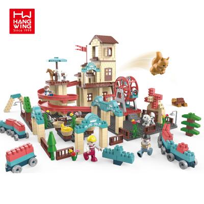 China Hot Sale Building Block Building Set Toy Amusement Park Blocco di costruzione Children Amazon Diy Educational DIY Brick 531PCS Toys for sale