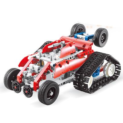 China 2.4G Remote Control Building Toy 16 In 1 R/C Bricks Toys 458PCS With USB 4 Function Toys Plastic For Kids Rc Building Block Car for sale