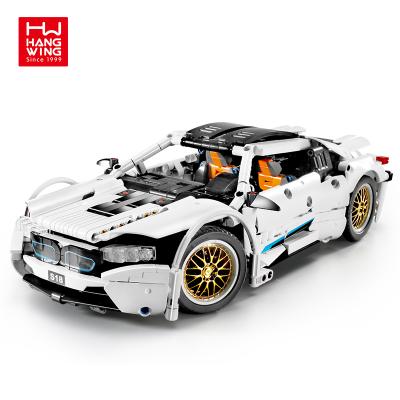 China DIY Brick 1270Pcs Educational Toys Building Block Sets New 2021 Diy Children Toy Coche deportivo 1/14 Sport Blocks Car for sale