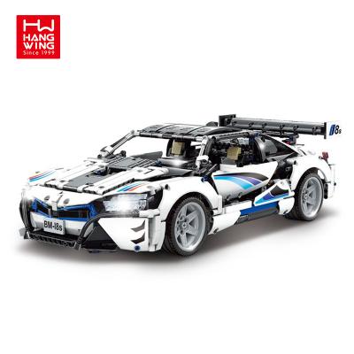 China 1:10 RC Track Sports Bricks Toy Set I8s Radio Control Building Block Kit 2110PCS Remote Sports Car Building Toy for sale