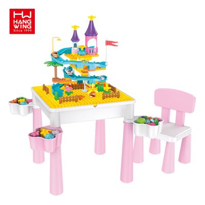 China 84Pcs Bricks Toys Eco-friendly Material Educational Kids Sets Multi-functional Smart Building Block Diy Girl Chair Table Steam Blocks Desk for sale