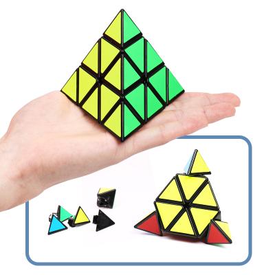 China Hottest Cartoon Toy Professional Magic Cube 2021 New For Kids Brain Teaser Puzzle Triangle Speed ​​Cube for sale