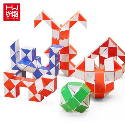 China Toy 24 Sections 3d Educational Intelligent Folding Plastic Cube Bent Snake Ruler Magic Puzzle Highly for sale