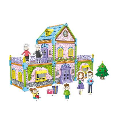 China Cartoon Toy Play Sets Toys Kids Drawing Kit Board Drawings Children's Diy 3D Jigsaw Puzzle Pretend Toy Set for sale