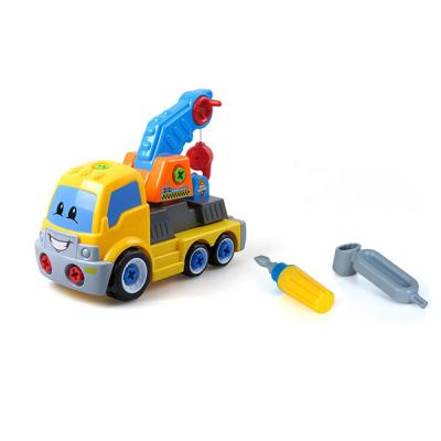 China Make Fun Friction Truck Toys Plastic Cartoon Trailer Truck Feature Disassembled Toy for sale