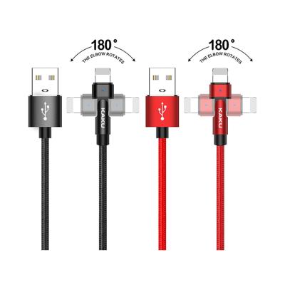 China 180Â ° Kaku 2021 KSC-465 Manyua 180 Rotating Micro USB Magnetic Charging Type C Cable Design Nylon Braided Magnetic Fast Charging Usb Cable for sale