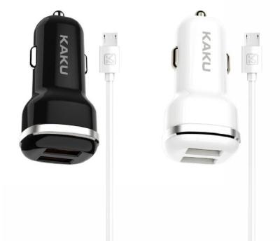 China KAKU KSC-217 USB Mobile Phone Car Charger Fast Charging Car Mobile Charger with USB Cable Micro for sale