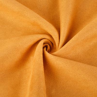 China Shaoxing Textile Durable Solid Color Polyester Plain Dyed Scuba Suede Knitted Fabric For Clothing for sale