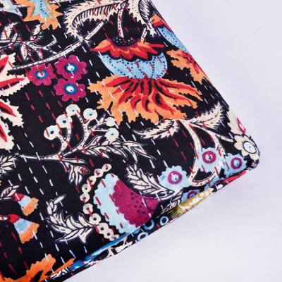 China Sustainable Hot Selling Comfortable Polyester Knitted Digital Printed Brushed Fabrics For Garment for sale