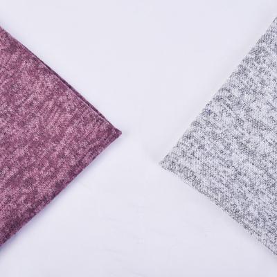 China Customization Stretch Plain Knitted Heavy Stretch Polyester TR Woolen Fabrics For Apparel for sale