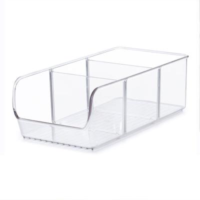 China High Quality Life Long Use Fridge Sundries Organizer Transparent Stationery Storage Desktop Box for sale