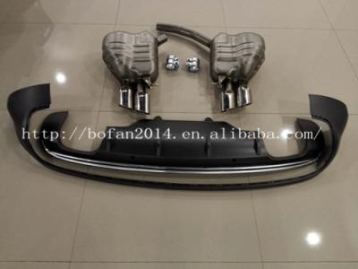 China High qulity stainless steel 304 muffler with rear diffuser for 2009~ON AUDI Q5 upgrade SQ5 for sale