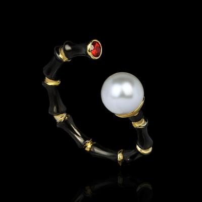 China Fashion Jewelry KYRA01462 Creative Handmade Antique Colorful Pearl Ring For Women for sale