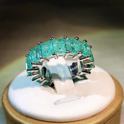 China Vintage Elegant Fine Fashionable Beautiful Shiny Paraiba Ring Design Ring For Women Jewelry KYRA01529 for sale