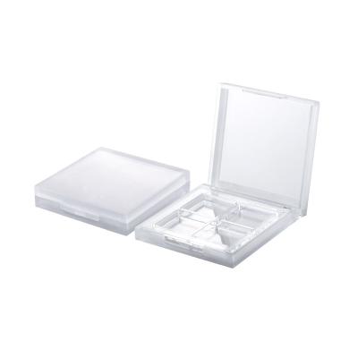 China Paleta transparente plástica del sombreador de ojos de la caja de la sombra de ojos de 4 colores del maquillaje JL-EC206 de los envases del sombreador de ojos del quare vacío de la caja en venta