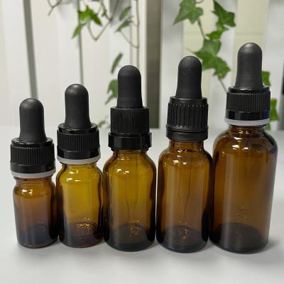 Китай Черная капельница NBR с бутылкой стекла 15ml 30ml 50ml Амбер Брауна продается