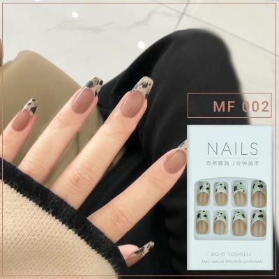 China Easy Apply Ombre Fashionable Luxurious French Set Press On Nails DIY Easy Application False Nails for sale