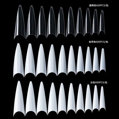 China Wholesale easy use extra long c curve nail tips for salon use, natural long nail art tips Te koop