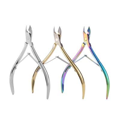 China Hot Selling Stainless Steel Right Handed Scissors Antirust Metal Remove Dead Skin Manicure Scissors Cuticle Nipper for sale